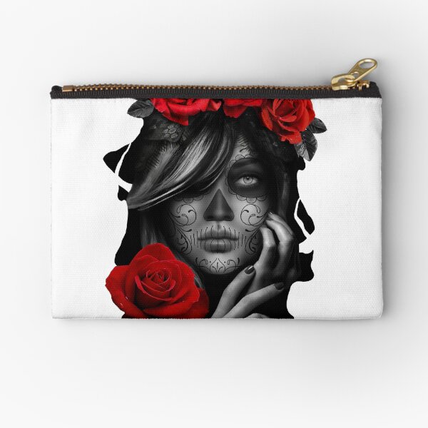 Day Of The Dead Woman Zipper Pouch