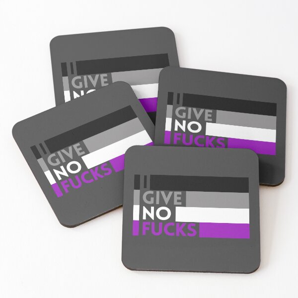 Item preview, I Give No Fucks. Asexual Pride designed and sold by Subtle Pride Shop.