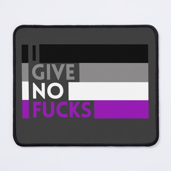 Item preview, I Give No Fucks. Asexual Pride designed and sold by Subtle Pride Shop.
