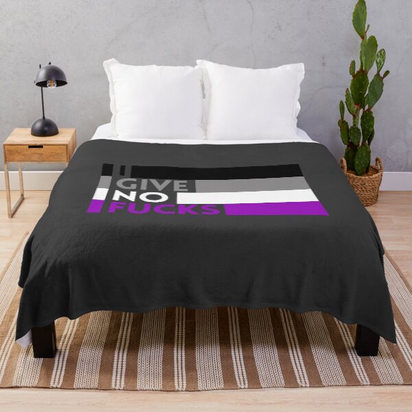 Item preview, I Give No Fucks. Asexual Pride designed and sold by Subtle Pride Shop.