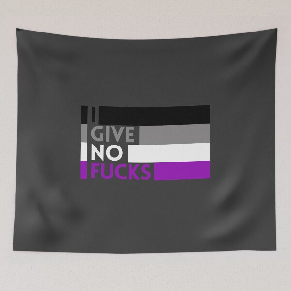 Item preview, I Give No Fucks. Asexual Pride designed and sold by Subtle Pride Shop.