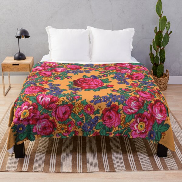 Item preview, Pale Orange / Pink Tea Rose Native Floral Print designed and sold by JMWCD.