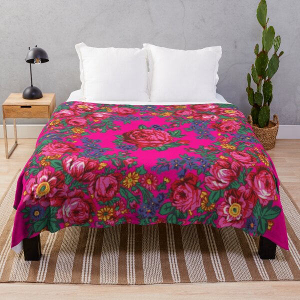 Item preview, Hot Pink Tea Rose Native Floral Print designed and sold by JMWCD.