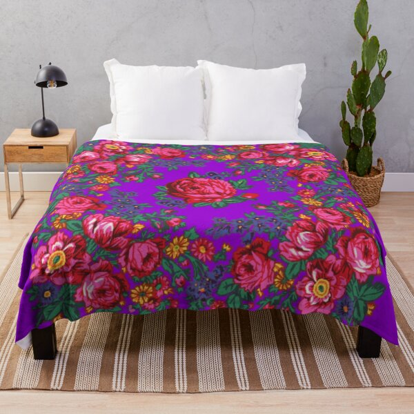 Item preview, Purple / Pink Tea Rose Native Floral Print designed and sold by JMWCD.