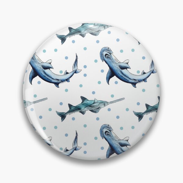 Item preview, Polka Dot Smalltooth Sawfish and Bonnethead shark designed and sold by Bridget Vincent.