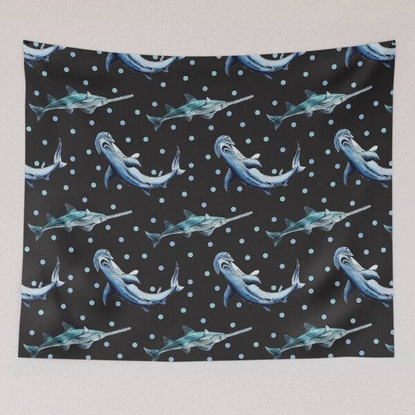 Item preview, Polka Dot Smalltooth Sawfish and Bonnethead shark designed and sold by Bridget Vincent.