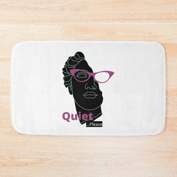 Item preview, Quiet ...Please (Black) - Geek Statue, Greek Bust, Nerdy Librarian Glasses designed and sold by Quirkdom.