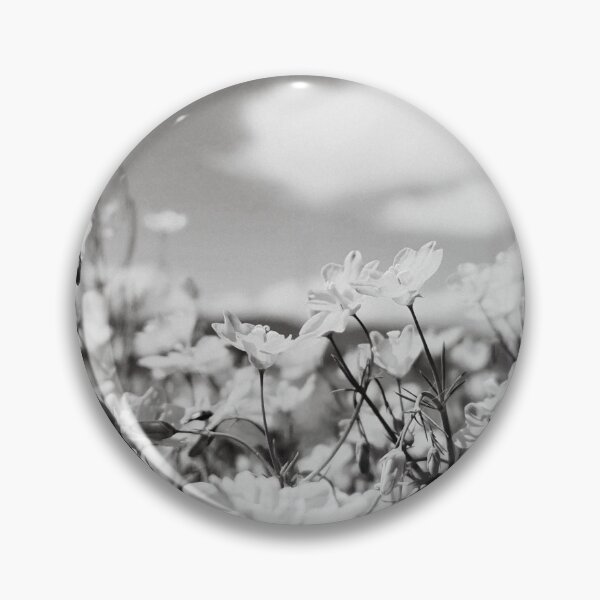 Item preview, Vintage Black and White Meadow Flowers designed and sold by katiamelnik.