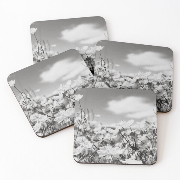 Item preview, Vintage Black and White Meadow Flowers designed and sold by katiamelnik.