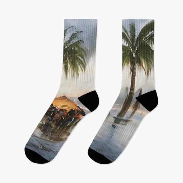 Item preview, Palm Trees During Tropical Storm in Destin designed and sold by fizzribbit.