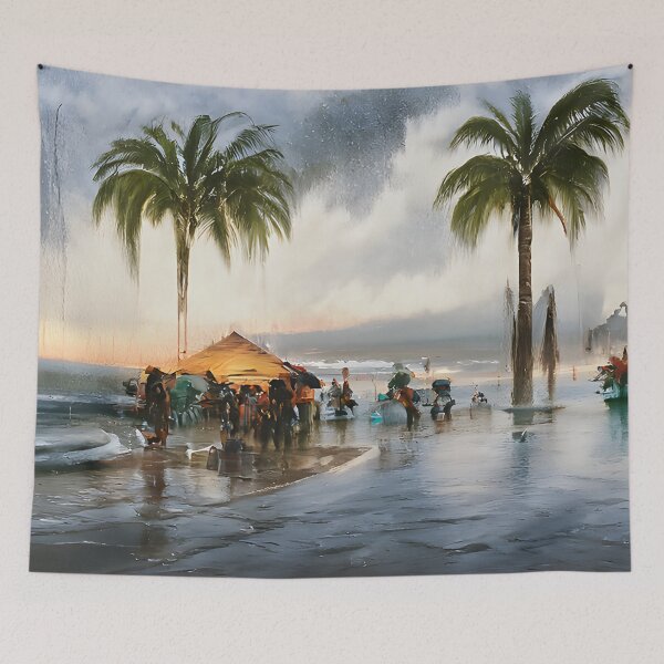 Item preview, Palm Trees During Tropical Storm in Destin designed and sold by fizzribbit.