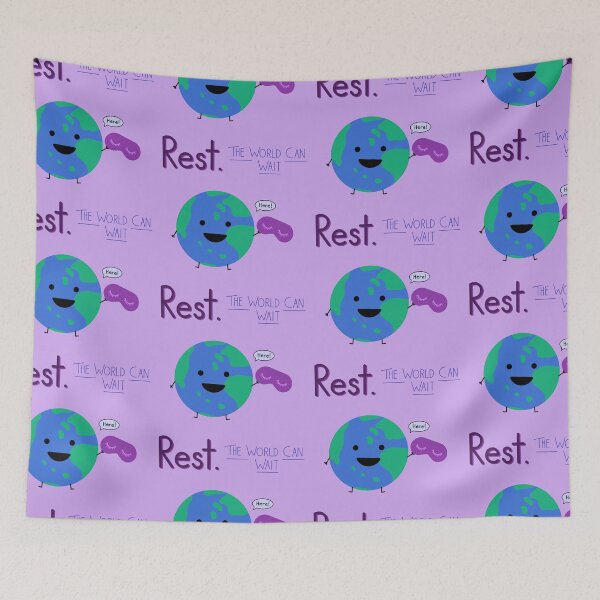 Item preview, Rest. The world can wait.  designed and sold by HappyDayDoodles.