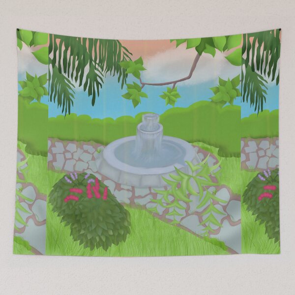 Item preview, Abandoned fountain watercolor  designed and sold by RandiMullins.