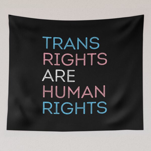 Item preview, Trans Rights Are Human Rights. Transgender Pride designed and sold by Subtle Pride Shop.