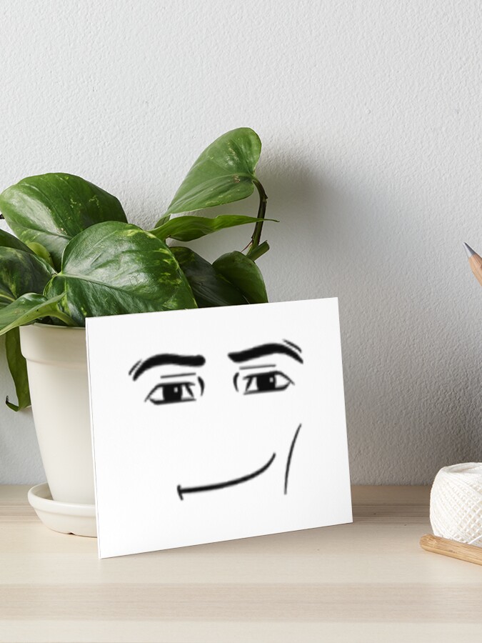 roblox man face | Art Print