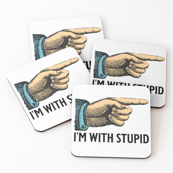 Item preview, Classic but still super fun Im with stupid Funny designed and sold by CattlettArt.
