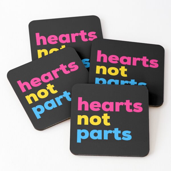 Item preview, Hearts Not Parts Pan Sexual. Pansexual Pride designed and sold by Subtle Pride Shop.