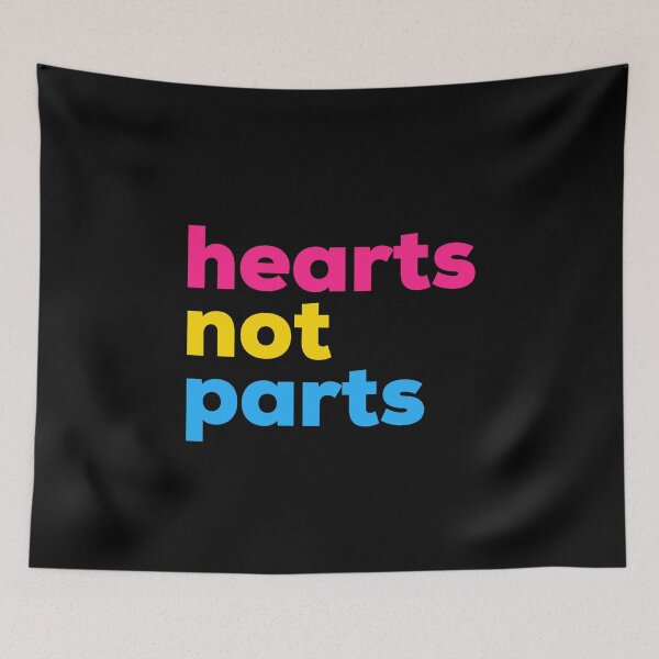 Item preview, Hearts Not Parts Pan Sexual. Pansexual Pride designed and sold by Subtle Pride Shop.