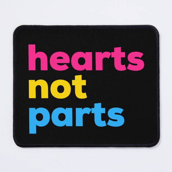 Item preview, Hearts Not Parts Pan Sexual. Pansexual Pride designed and sold by Subtle Pride Shop.