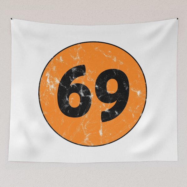 Item preview, 69 1969 ROUND DISTRESSED LOGO SUMMER OF LOVE RACING NUMBER designed and sold by DESTINATIONS DECAL.