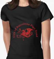 Barcelona Bagpipe Band Red Logo Women's Fitted T-Shirt