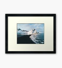 Iceland beach at sunset - Landscape Photography Framed Print