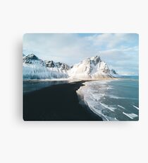 Iceland beach at sunset - Landscape Photography Metal Print