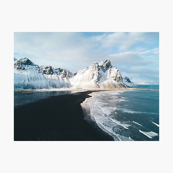 Iceland beach at sunset - Landscape Photography Photographic Print