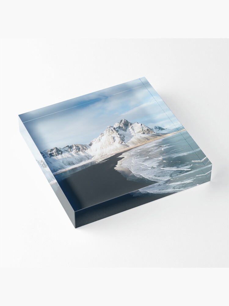 Alternate view of Iceland beach at sunset - Landscape Photography Acrylic Block
