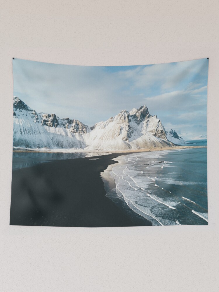 Thumbnail 2 of 3, Tapestry, Iceland beach at sunset - Landscape Photography designed and sold by Michael Schauer.