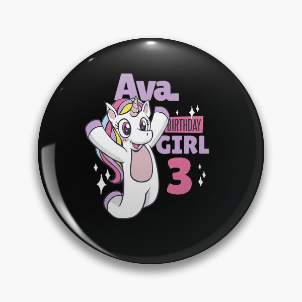 Item preview, AVA BIRTHDAY FOR HER 3RD BIRTHDAY designed and sold by sobriowslen.