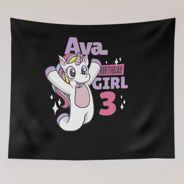 Item preview, AVA BIRTHDAY FOR HER 3RD BIRTHDAY designed and sold by sobriowslen.