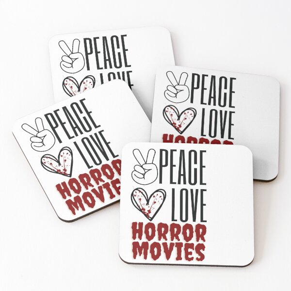 Item preview, Peace love and Horror movies designed and sold by Oreo2020 Creations.