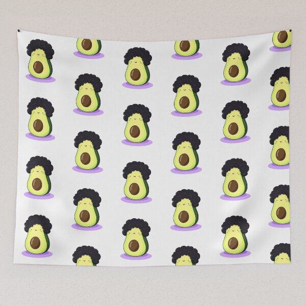 Item preview, Kawaii Avocado with Afro designed and sold by kawaiilife.