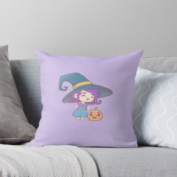 Item preview, Cute chibi witch with her pumpkin friend designed and sold by QueerAdventure.