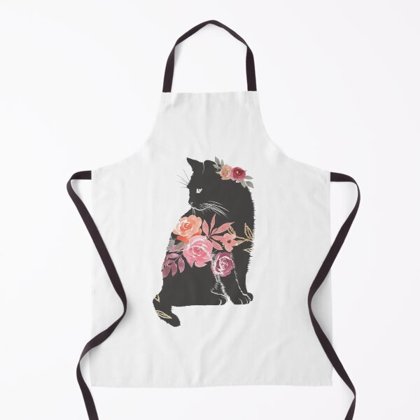 Item preview, Black cat with flowers cute designed and sold by Devante5663.