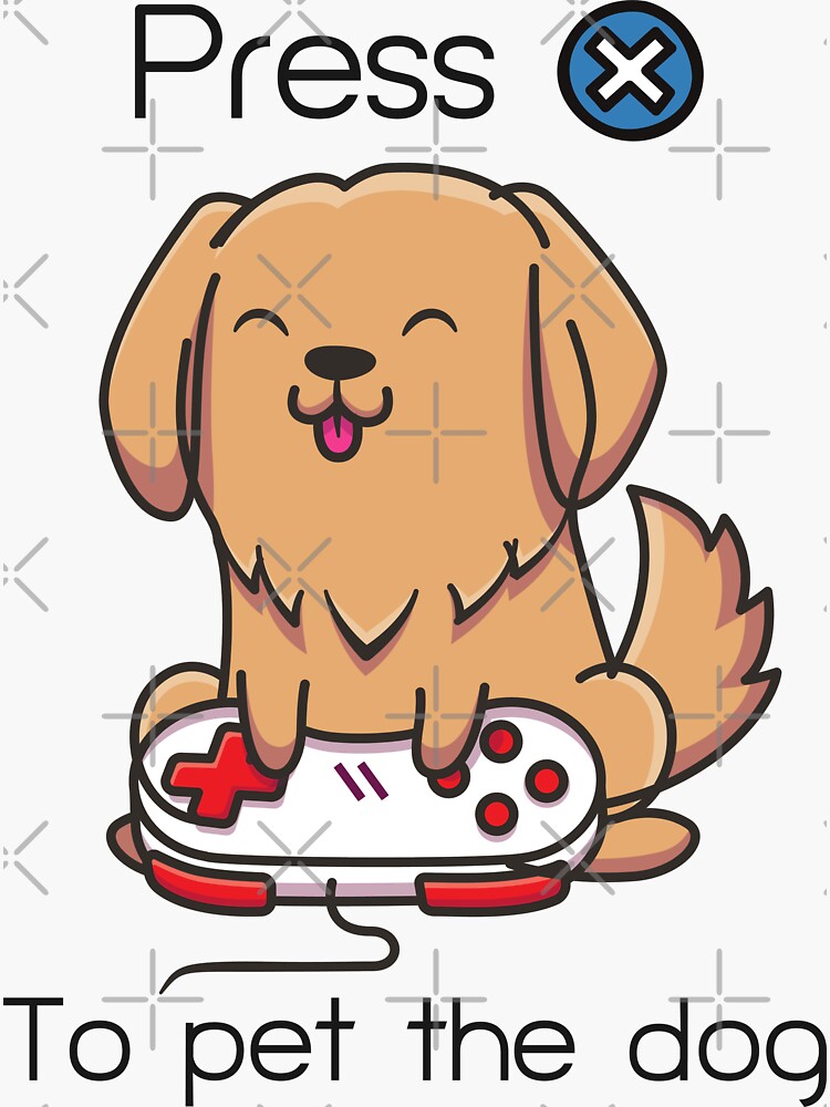 "Dog Gaming " Sticker for Sale by Sstyler Redbubble