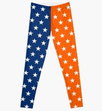 Blue and Orange Stars Leggings