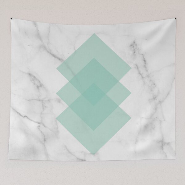 Item preview, Marble Scandinavian Design Geometric Squares Mint Color designed and sold by 5mmpaper.