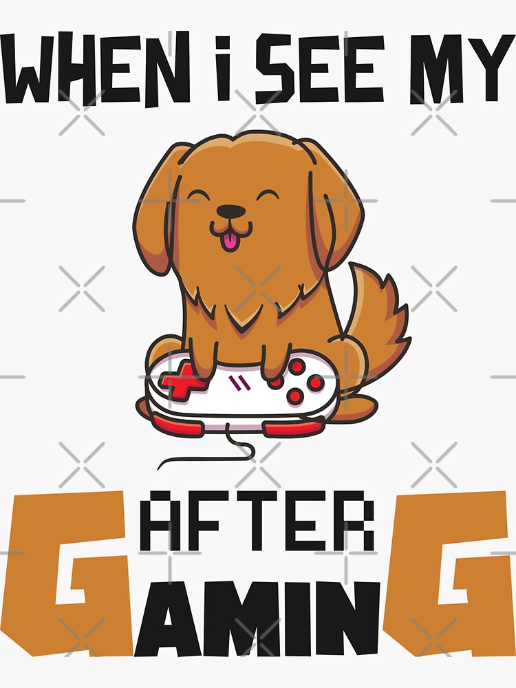 "Dog Gaming " Sticker for Sale by Sstyler Redbubble