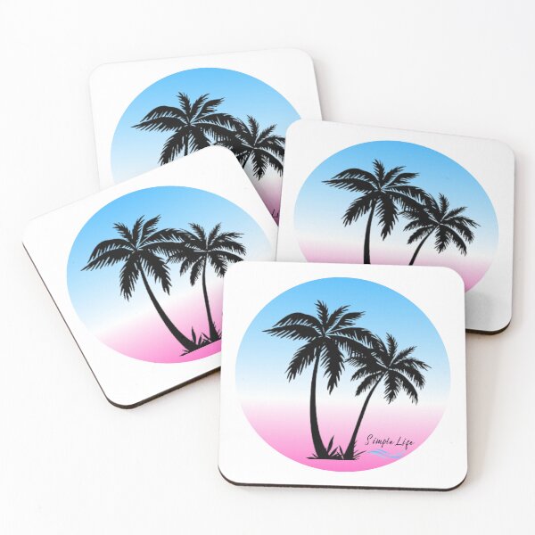 Item preview, Palm Trees Simple Life Blue and Pink designed and sold by SimpleSteve.