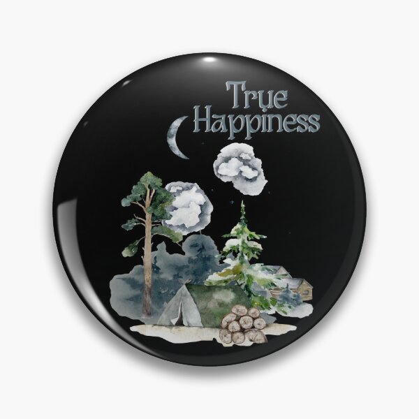 Item preview, True Happiness, Watercolor Camping Design designed and sold by Constant Readers.