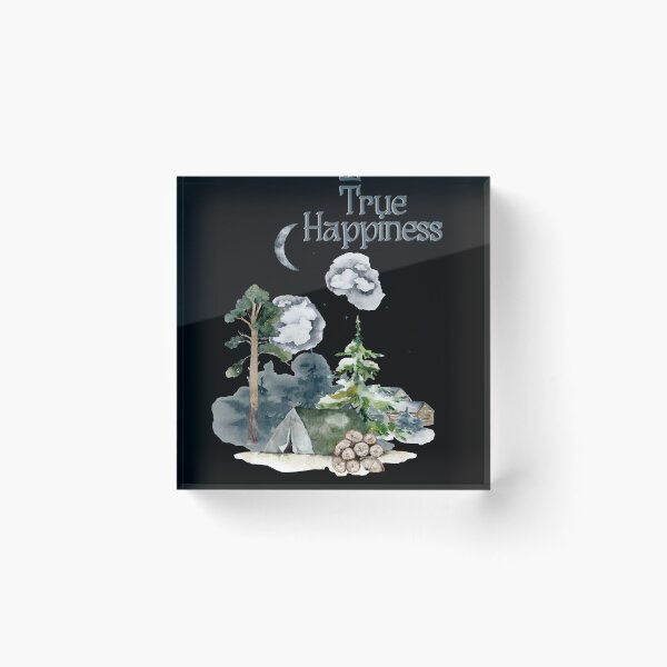 Item preview, True Happiness, Watercolor Camping Design designed and sold by Constant Readers.