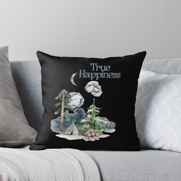 Item preview, True Happiness, Watercolor Camping Design designed and sold by Constant Readers.