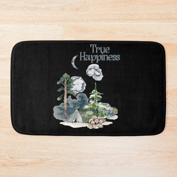 Item preview, True Happiness, Watercolor Camping Design designed and sold by Constant Readers.