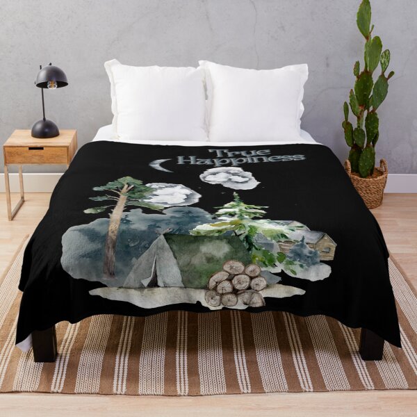 Item preview, True Happiness, Watercolor Camping Design designed and sold by Constant Readers.