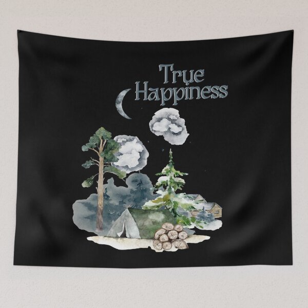 Item preview, True Happiness, Watercolor Camping Design designed and sold by Constant Readers.