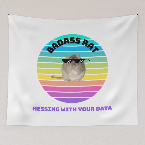 Item preview, Badass rat messing with your data, funny science  designed and sold by TheCellDesigns.