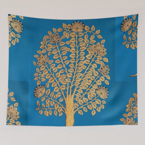 Item preview, Tree of life, Red and gold, Indian folk art, Phad painting designed and sold by gopalpjoshi.