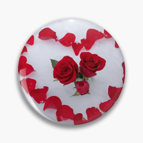Item preview, Three roses with petals in snow designed and sold by JuniperMT.
